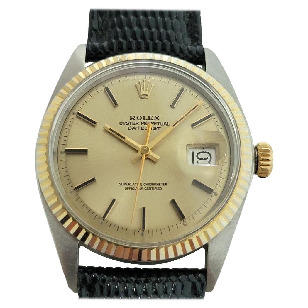 Rolex Oyster Datejust 18k SS automatique des années 1970, réf. 1601, vintage RA170B