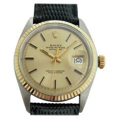 Rolex Oyster Datejust 18k SS automatique des années 1970, réf. 1601, vintage RA170B