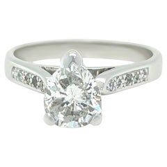 Anillo de compromiso de diamantes en oro blanco de 18 ct 1,25 ct