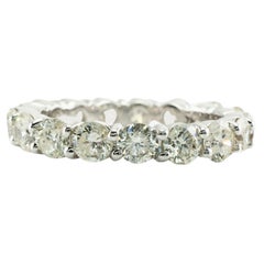 Natural Diamond Eternity Ring Band 14K White Gold 3.40 TDW