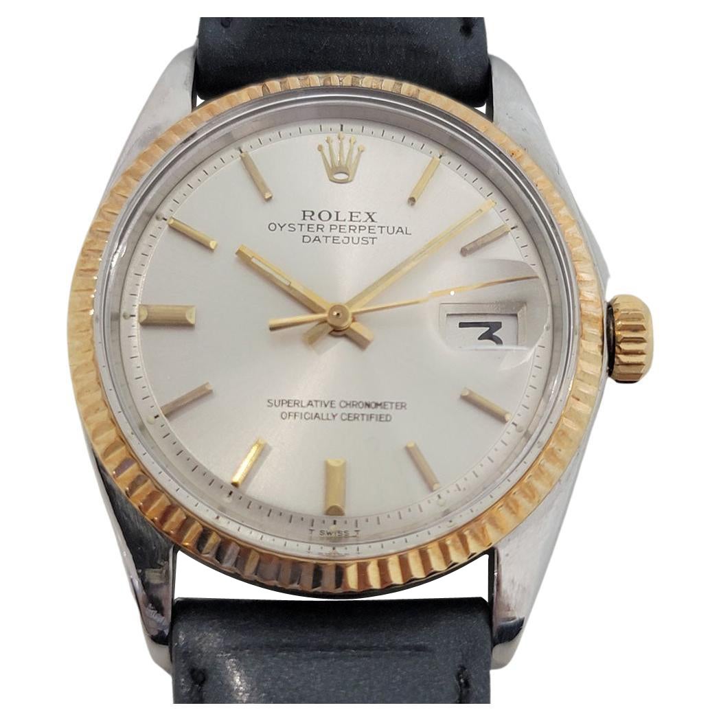 Rolex Oyster Datejust 18k SS automatique des années 1970, réf. 1601, vintage RJC189B