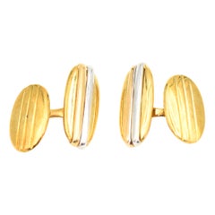 Gucci Tri Color Gold Oval Cufflinks