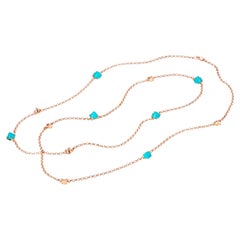 Mattioli Eve_r  Collar Sautoir 18k  Pendientes de Oro y Turquesa