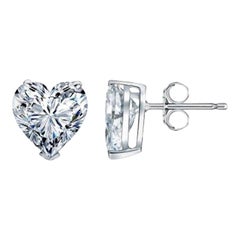 Borchie solitarie a forma di cuore Beauvince (2,00 ct H SI GIA) in oro bianco
