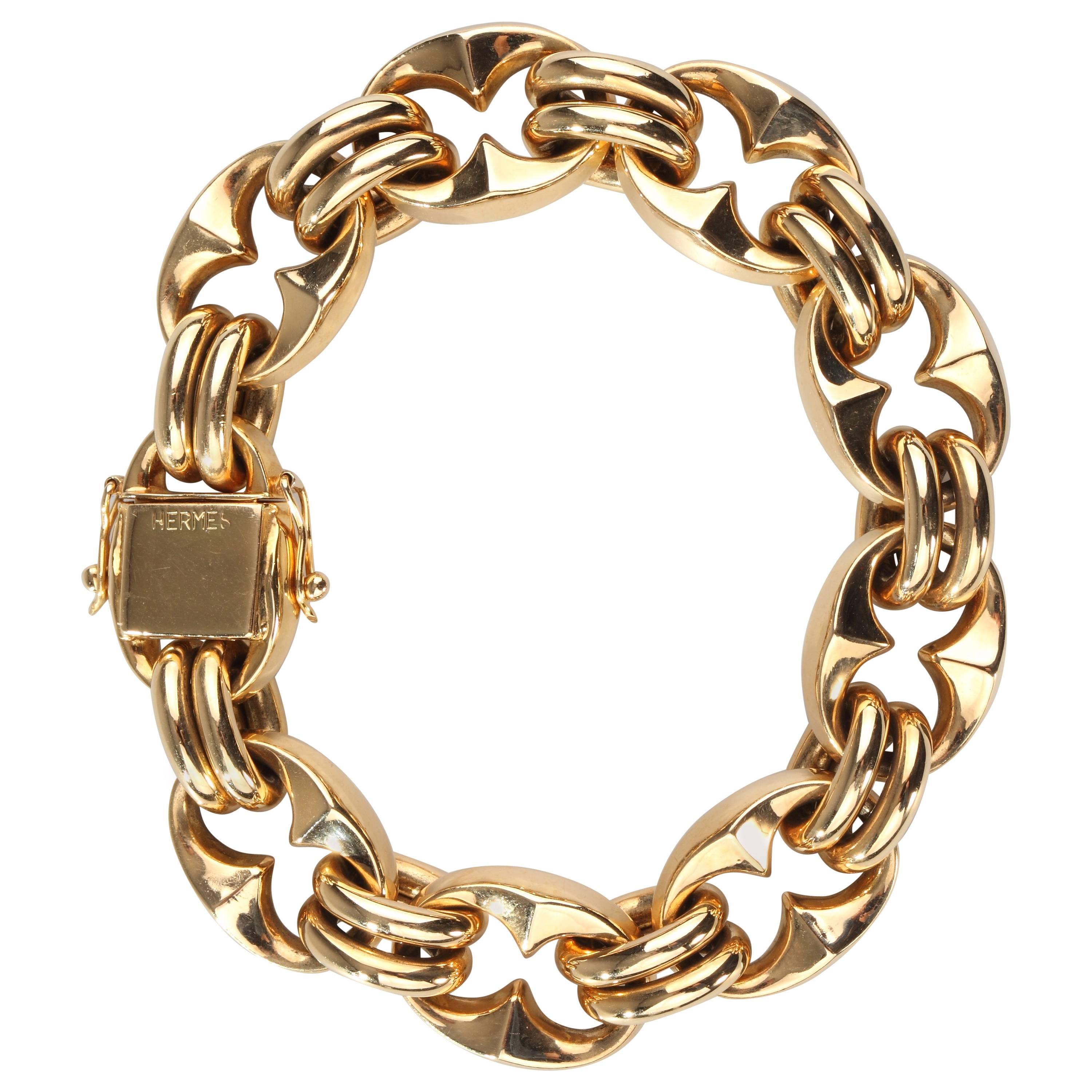 Hermes Gold Bracelet at 1stDibs