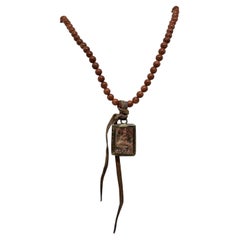 Raquel Welch Estate Person Buddha Collier en pierre d'or garantie