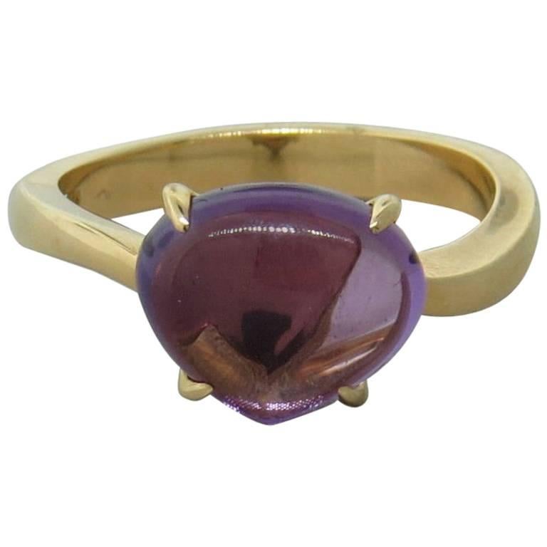 Bvlgari Bulgari Sassi Gold Amethyst Ring