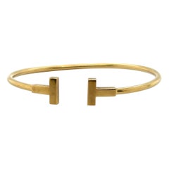 Estate Tiffany & Co. T Wire Bracelet 18-karat Yellow Gold