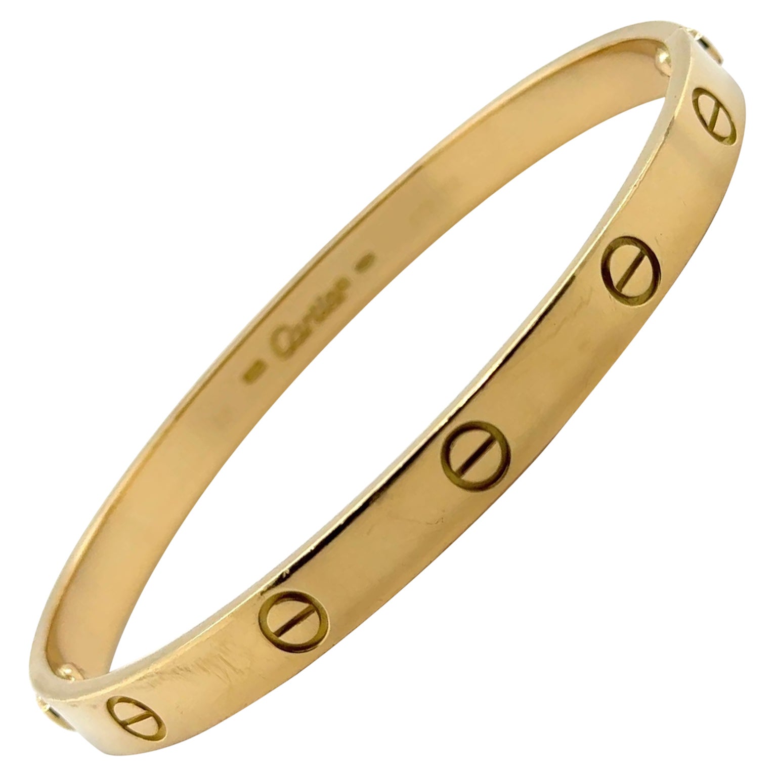Cartier Pulsera Love Oro Amarillo 18k Mediana Talla 19 en venta