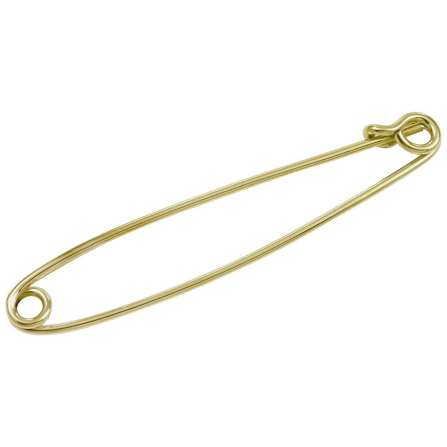 Huge Gold Safety Pin