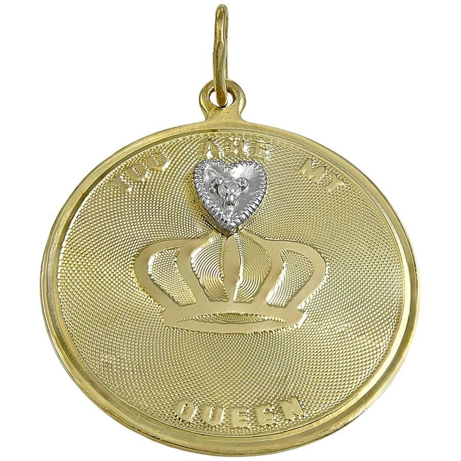 Gold You Are My Queen Charm