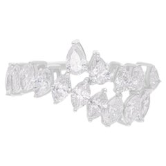 Anillo de diamantes marquesa pera SI/H de 1,81 quilates Joyas de oro blanco de 14 quilates