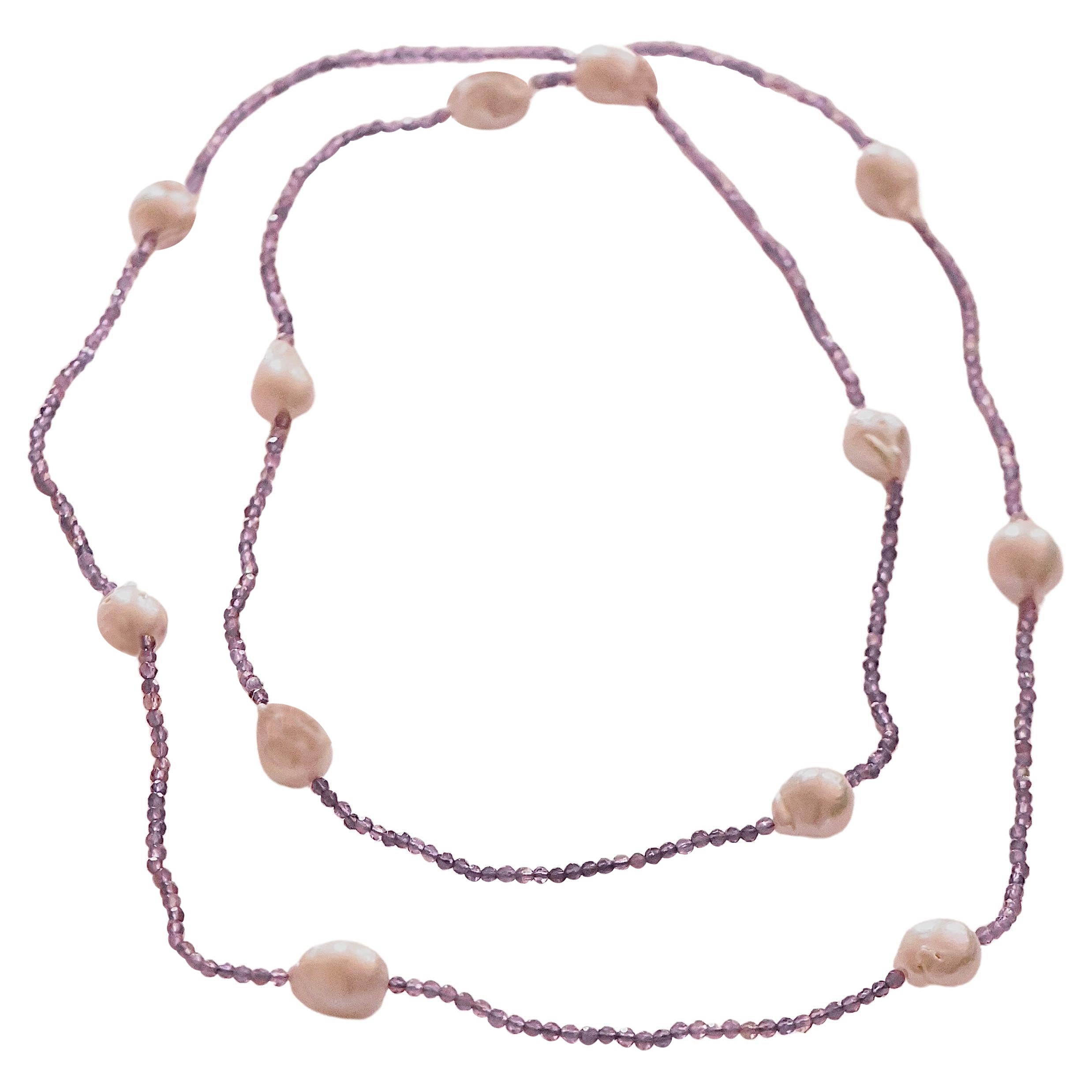 Amethyst And Freshwater Pearl Necklace