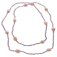 Amethyst And Freshwater Pearl Necklace