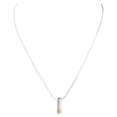 Frederic Duclos Necklace in Sterling Silver with Gold Accent – Adjustable 18-20"