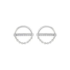 Orecchini di Moissanite a catena in argento 925, regalo unico per l'anniversario.