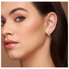Pear-Shaped Moissanite Earrings 14k White Gold Moissanite Studs For Women.