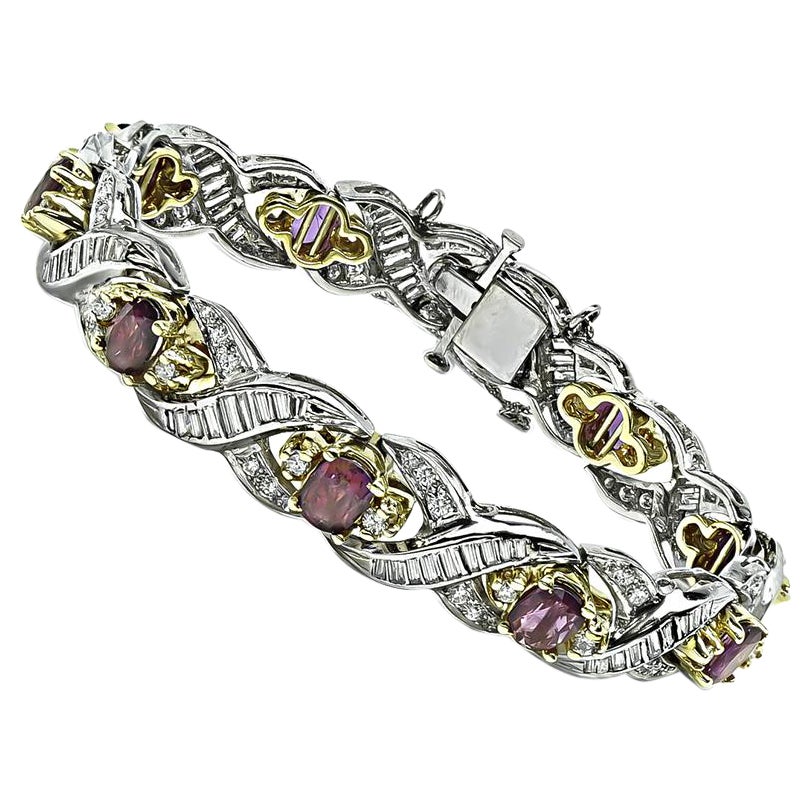 7.00ct Ruby 3.50ct Diamond Bracelet