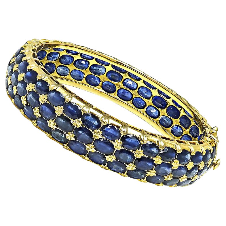 85.00ct Sapphire Gold Bangle
