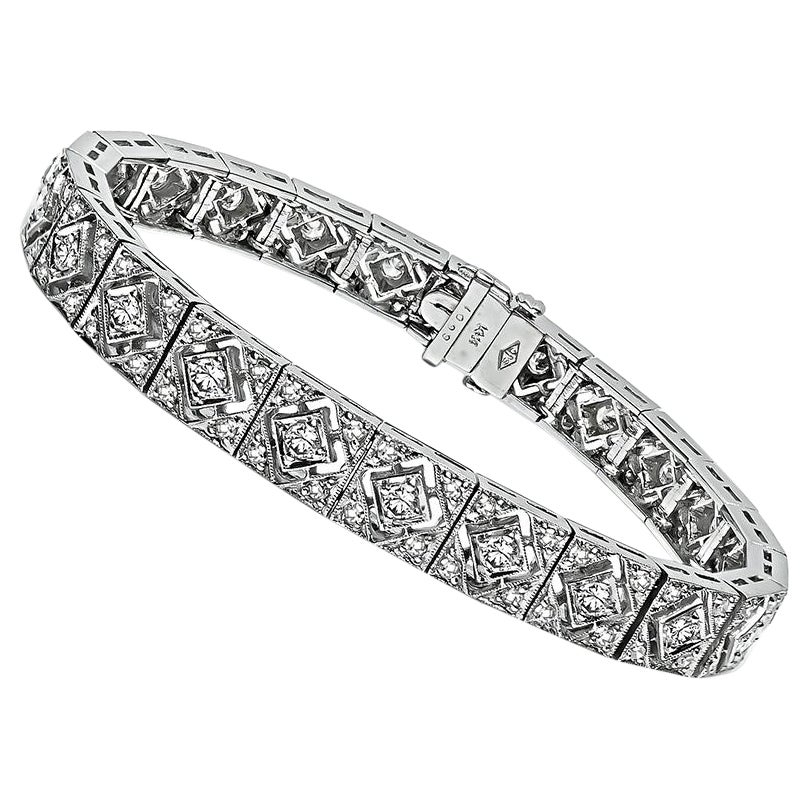 Bracelet en or 4,60 carats de style Art déco