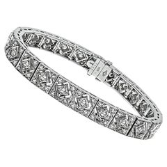 Pulsera de Oro con Diamantes Estilo Art Déco 4,60 ct