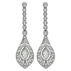2,03 Karat Diamant-Tropfen-Ohrringe