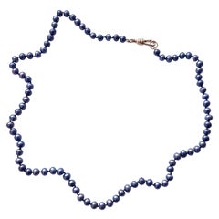 Collana di perle annodate con chiusura in oro