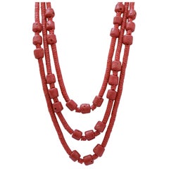Antique 1800s Coral Necklace