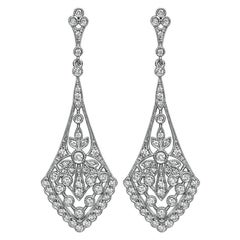 1,04 Karat Diamant-Chandelier-Ohrringe