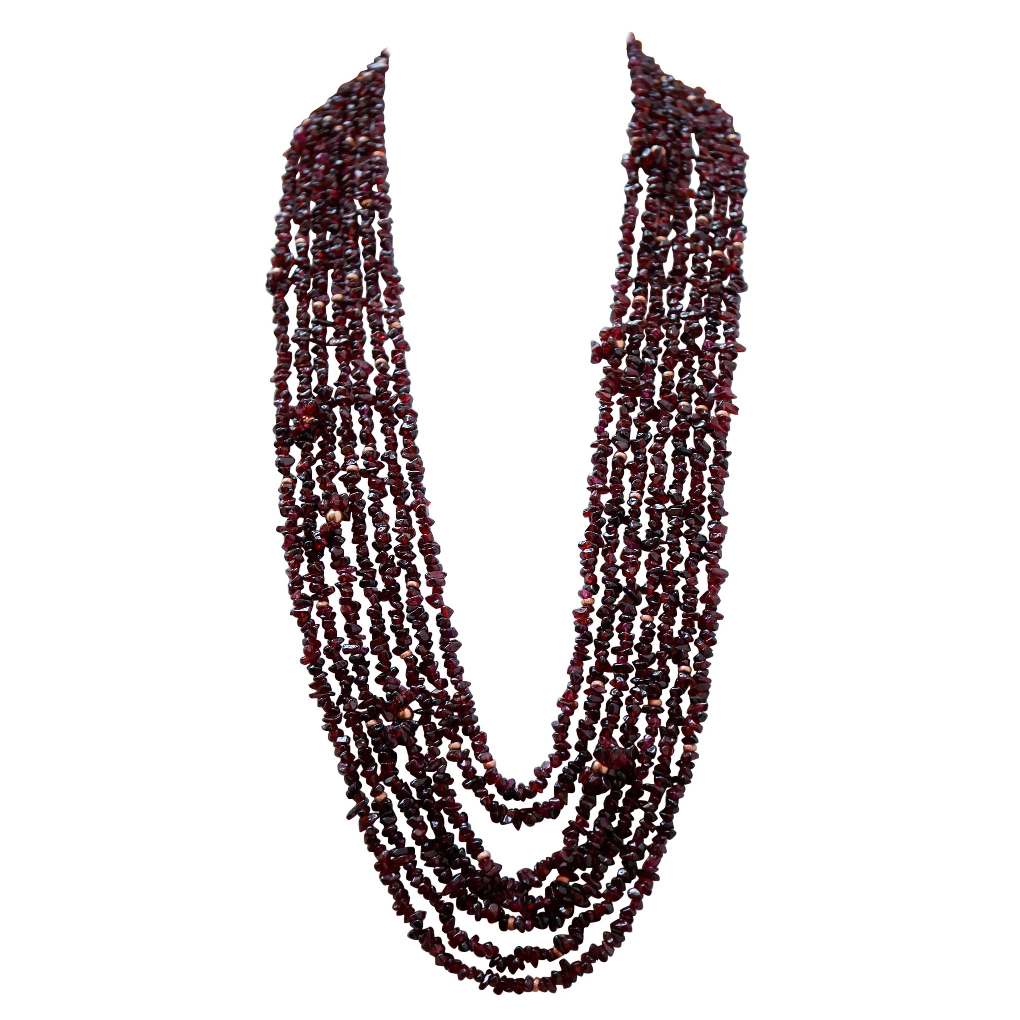 Garnets, Multi-Strands Necklace