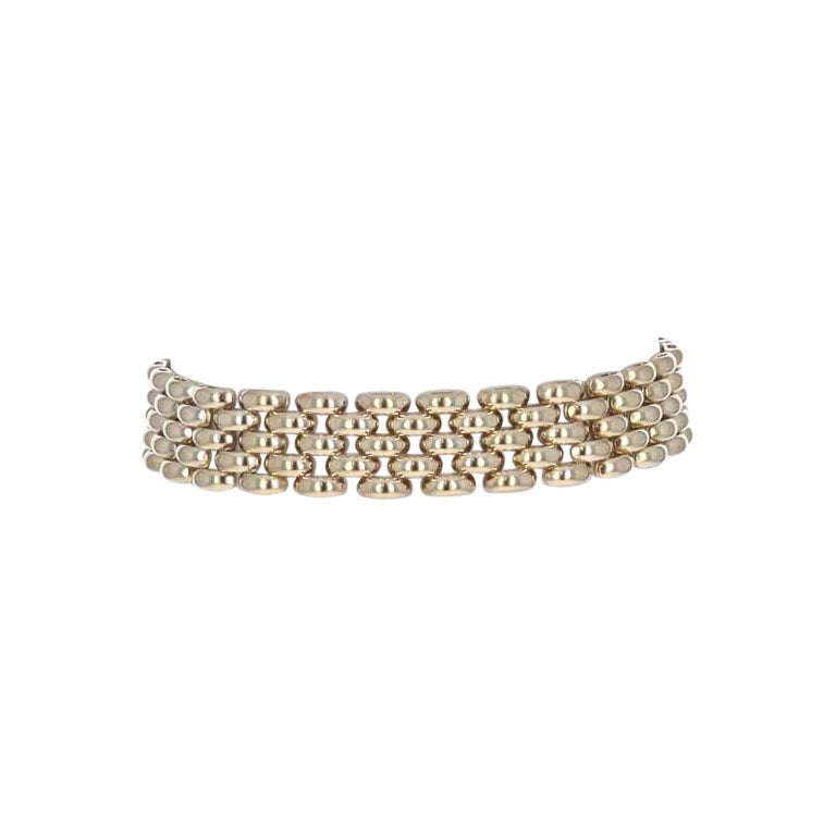 Yellow Gold Panther Chain Bracelet 6 1/2" - 14k Italy