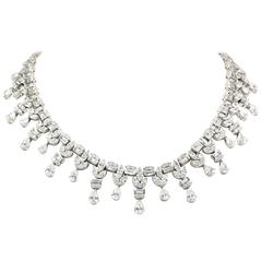 69.00 Carats of Diamonds Platinum  Necklace