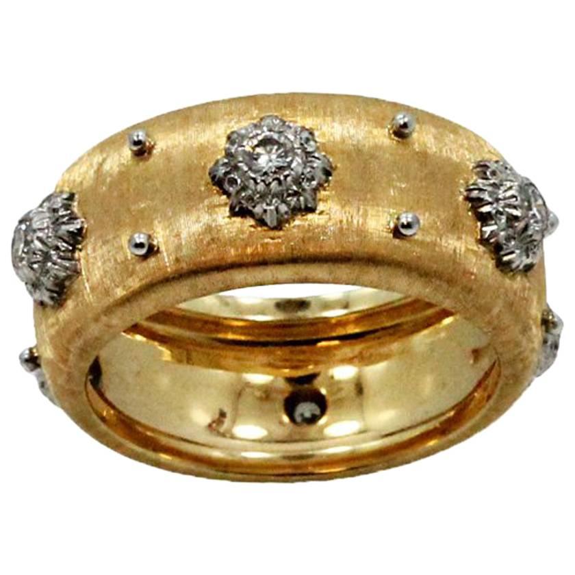  Buccellati Macri Diamond Band Ring For Sale