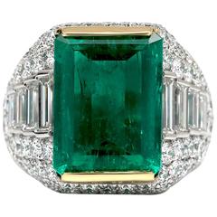 6.59 Carat Colombian Emerald Ring 7