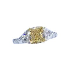 GIA Certified 2.00 Carat Fancy Brownish Yellow Diamond 18K Gold