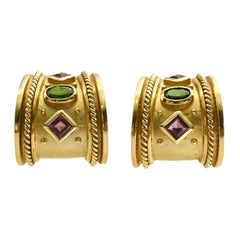 Seidengang Gold Earrings with Gemstones