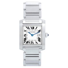 Cartier Tank Francaise Midsize Stainless Steel Watch W51011Q3 2465