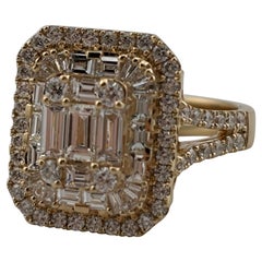Designer Effy Ring 14k Yellow Gold Diamond