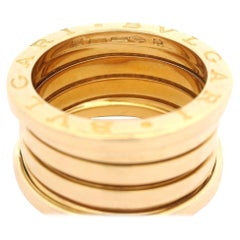 Autentico Bvlgari in oro giallo 18 carati B. A. B. Anello a quattro fasce Sz 52 c/scatola