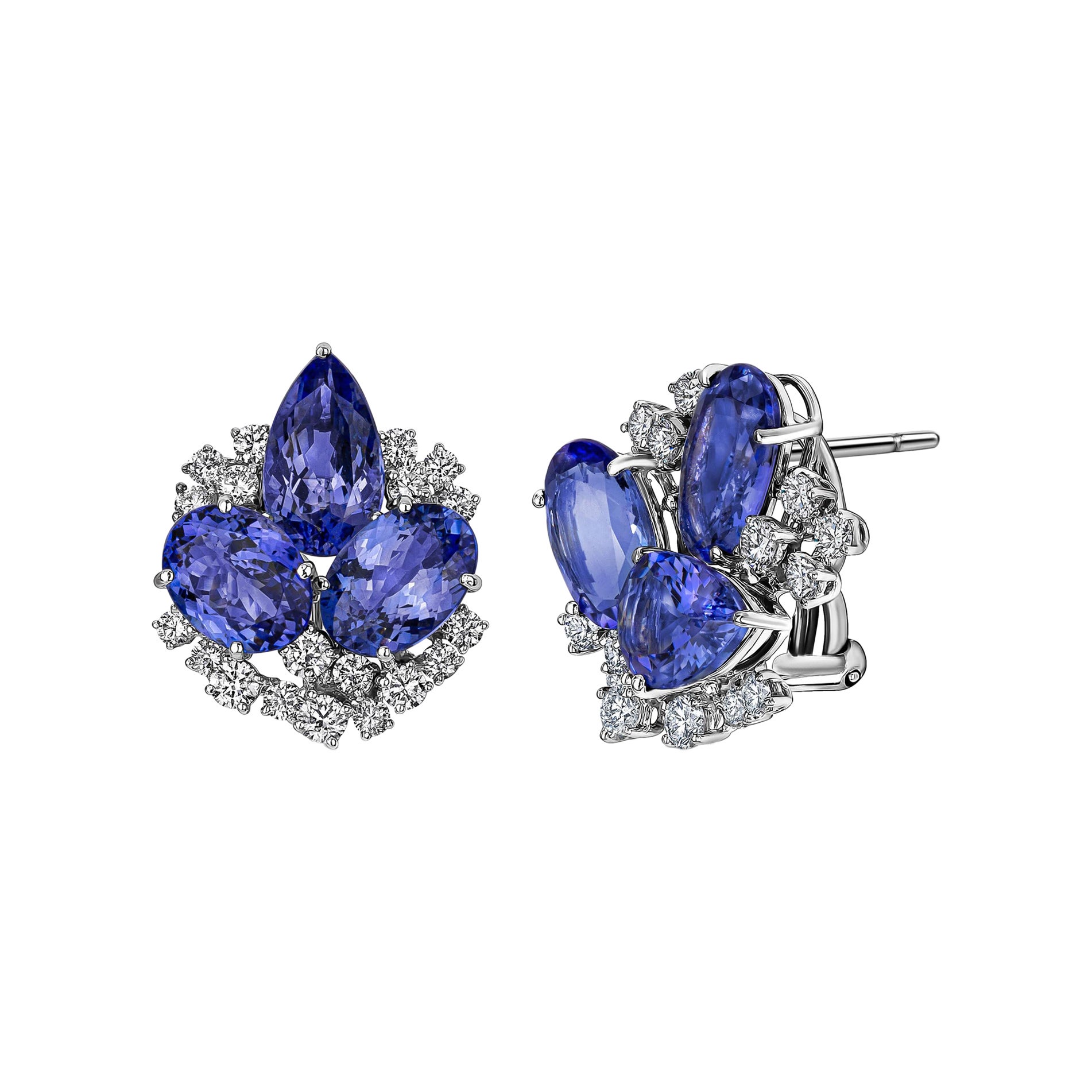 Diamond Tanzanite earring