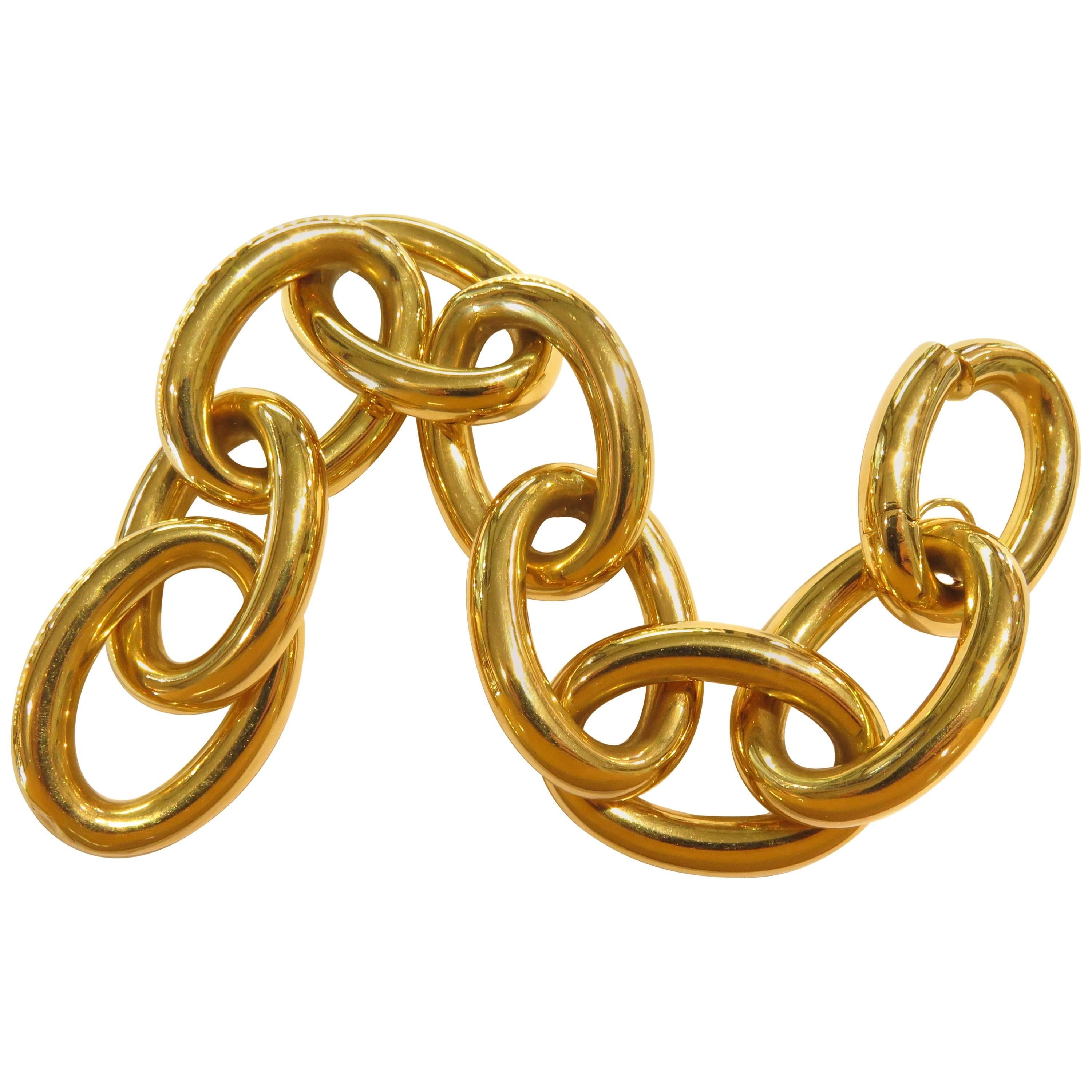 Colossal Oval Link Spectacular Gold Bracelet