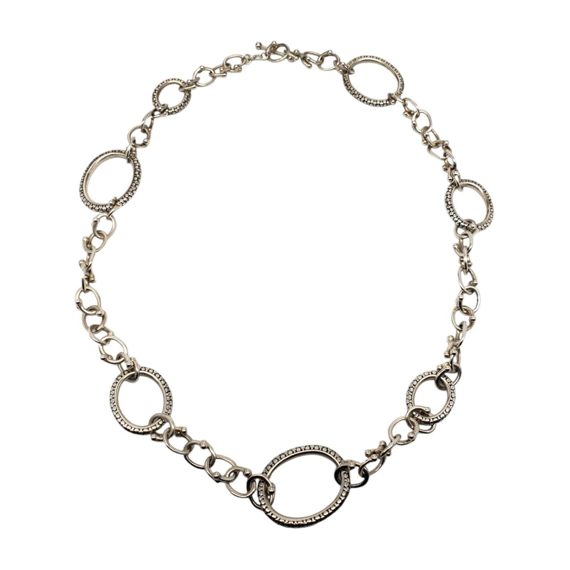 Michael Dawkins Sterling Silver Mixed Oval Link Necklace #19942