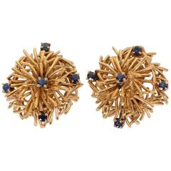 Boucheron Paris Gold Sapphire Earrings