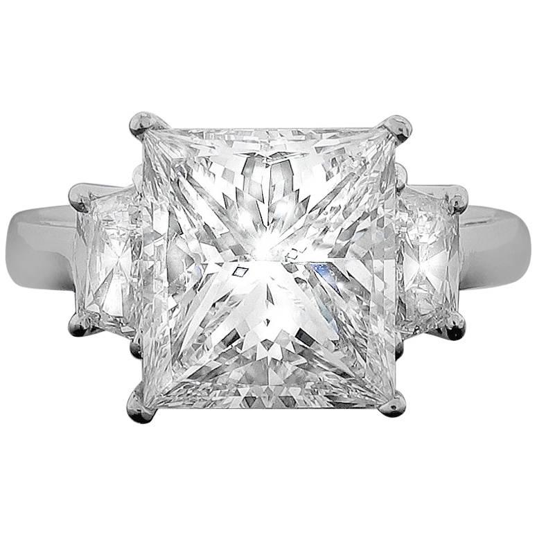 4.03 carat Princess Diamond Ring