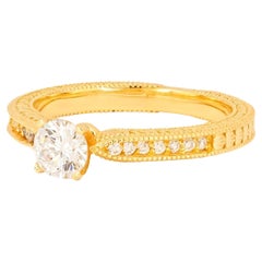 Anello di fidanzamento in oro 14k con moissanite da 1 carato