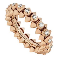 Cartier Rose Gold Diamond Clash de Cartier Ring Size 53 N4765400
