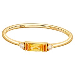 Lab Sapphire Ring