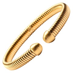 Alex Jona Gold-Plated Sterling Silver Tubogas Bangle Bracelet