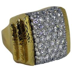 David Webb Large Scale Diamond Gold Ring 6