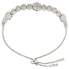 Diamond White Gold Bolo Bracelet